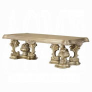 DN00457 Gold Finish 7PC Dining Set Seville Victorian Style Collection by Acme Furniture