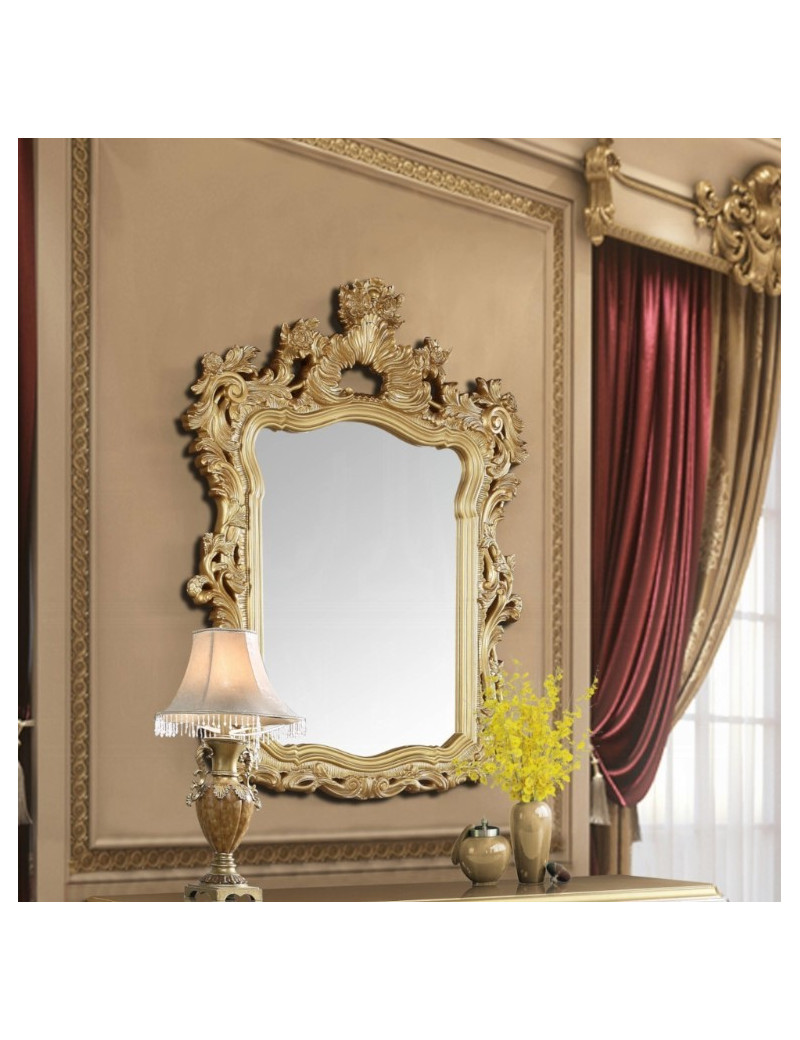 DN00457 Gold Finish 7PC Dining Set Seville Victorian Style Collection by Acme Furniture
