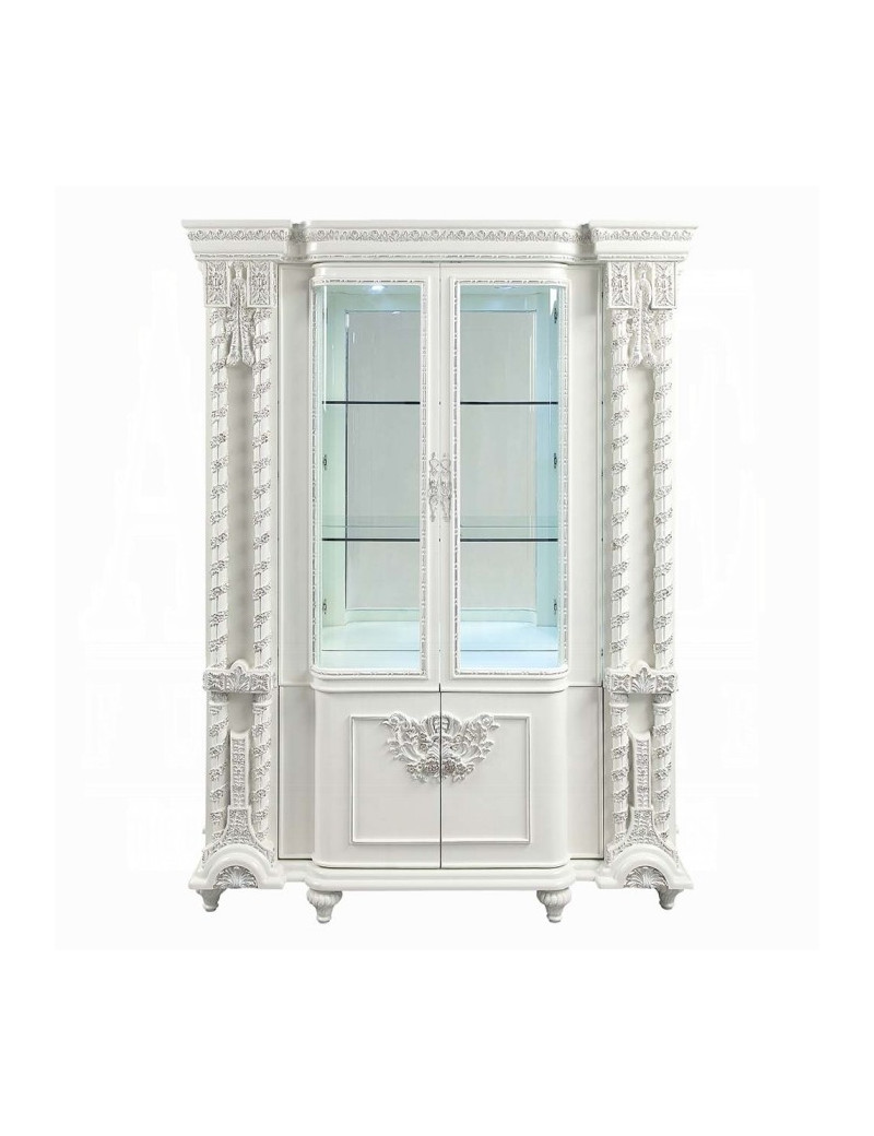 DN006381 Antique White Finish Curio Vanaheim Collection By Acme Furniture