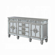 66164 Mirrored & Antique Platinum Finish Server Varian Collection By Acme Furniture