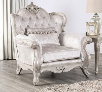 FM65001WH 2PC Sofa & Love seat Traditional Style Off-White Acapulco Collection By Furniture Of America