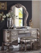 28193 Vintage Bone White Finish Vanity Desk Dresden Collection By Acme Furniture