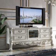 LV01714 TV stand Dresden Bone White Finish Collection By Acme Furniture