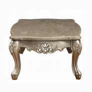 81040 Marble Top Champagne Finish Occasional Tables Ranita Collection By Acme Furniture
