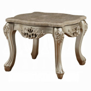 81040 Marble Top Champagne Finish Occasional Tables Ranita Collection By Acme Furniture