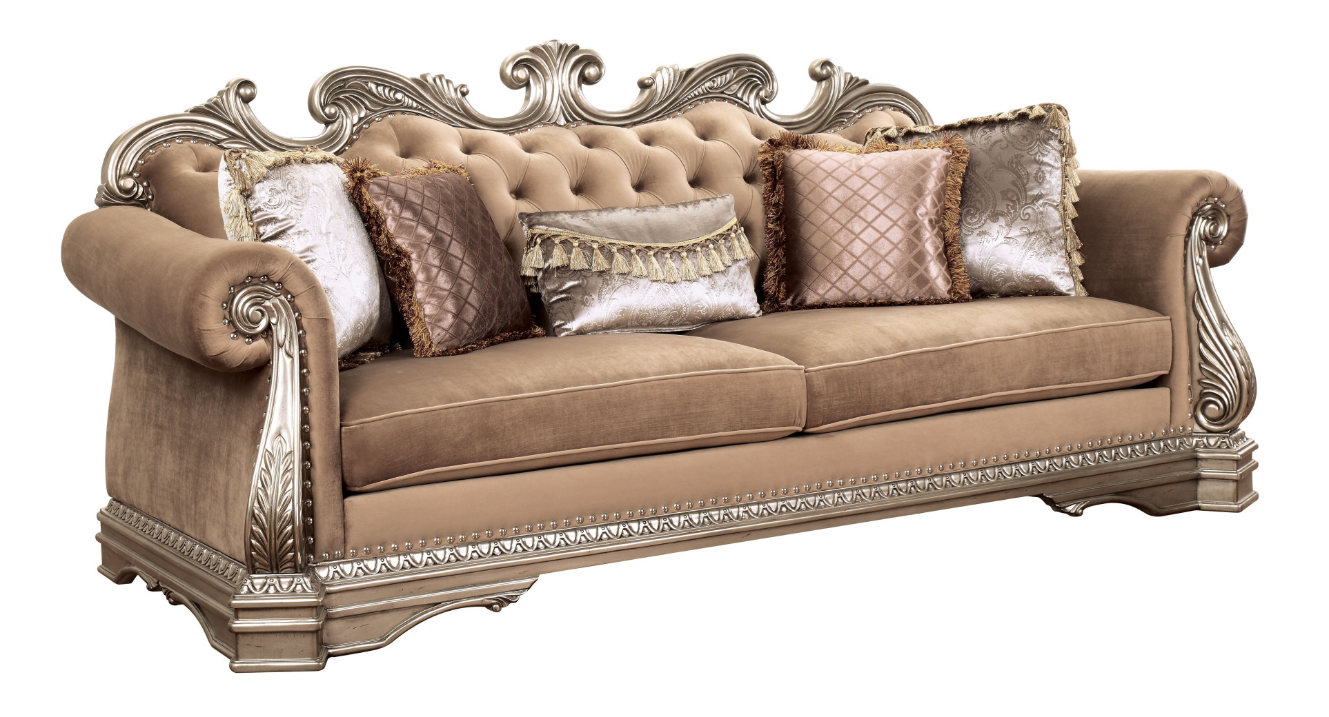 56930 PU/ Antique Champagne Finish Living Room Acme Northville Collection