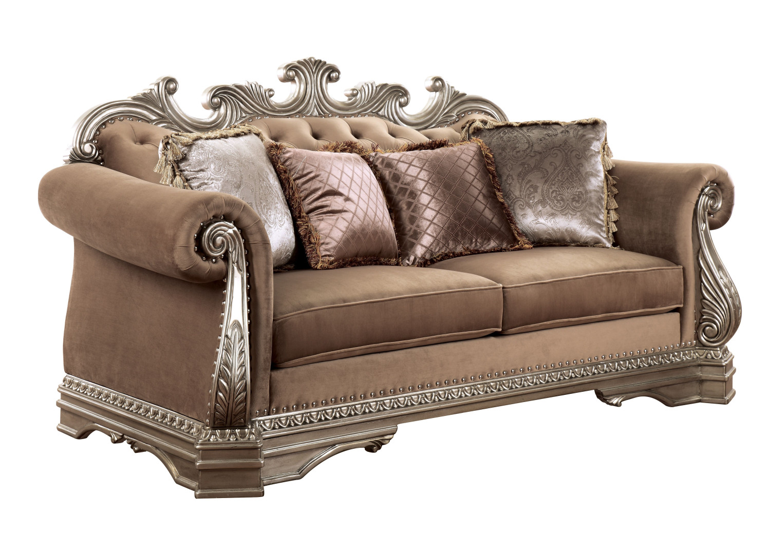 56930 PU/ Antique Champagne Finish Living Room Acme Northville Collection