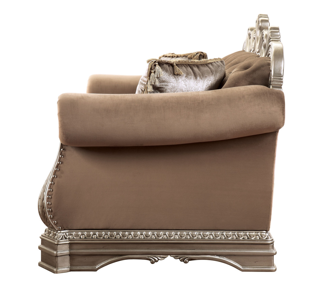 56930 PU/ Antique Champagne Finish Living Room Acme Northville Collection