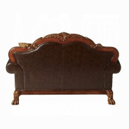 15160 Living room Cherry Oak Finish/ Brown PU Dresden Collection by Acme Furniture