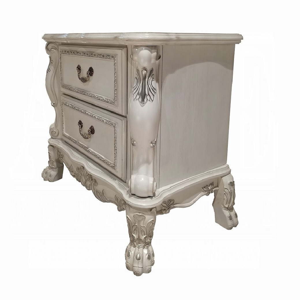 BD01682Q Queen Bed Dresden Bone White Finish Collection By Acme Furniture