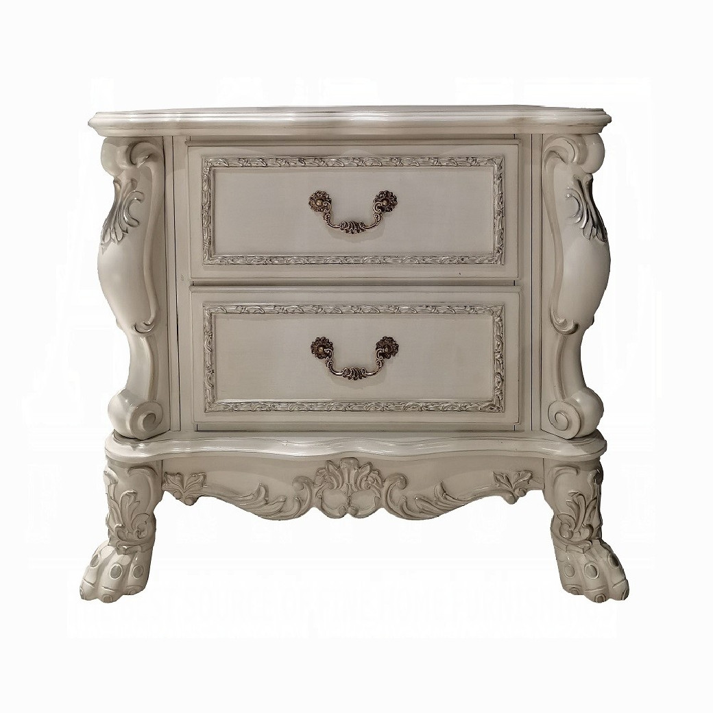 BD01682Q Queen Bed Dresden Bone White Finish Collection By Acme Furniture