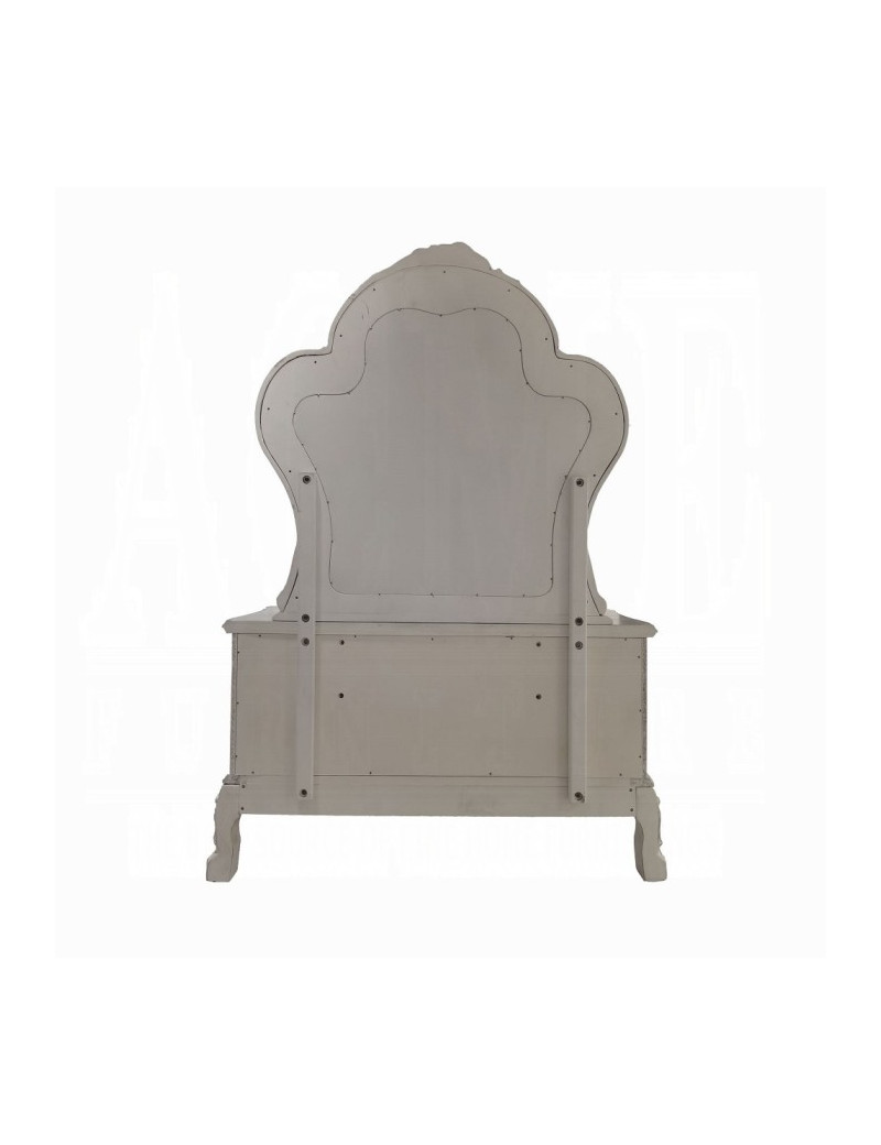BD01682Q Queen Bed Dresden Bone White Finish Collection By Acme Furniture