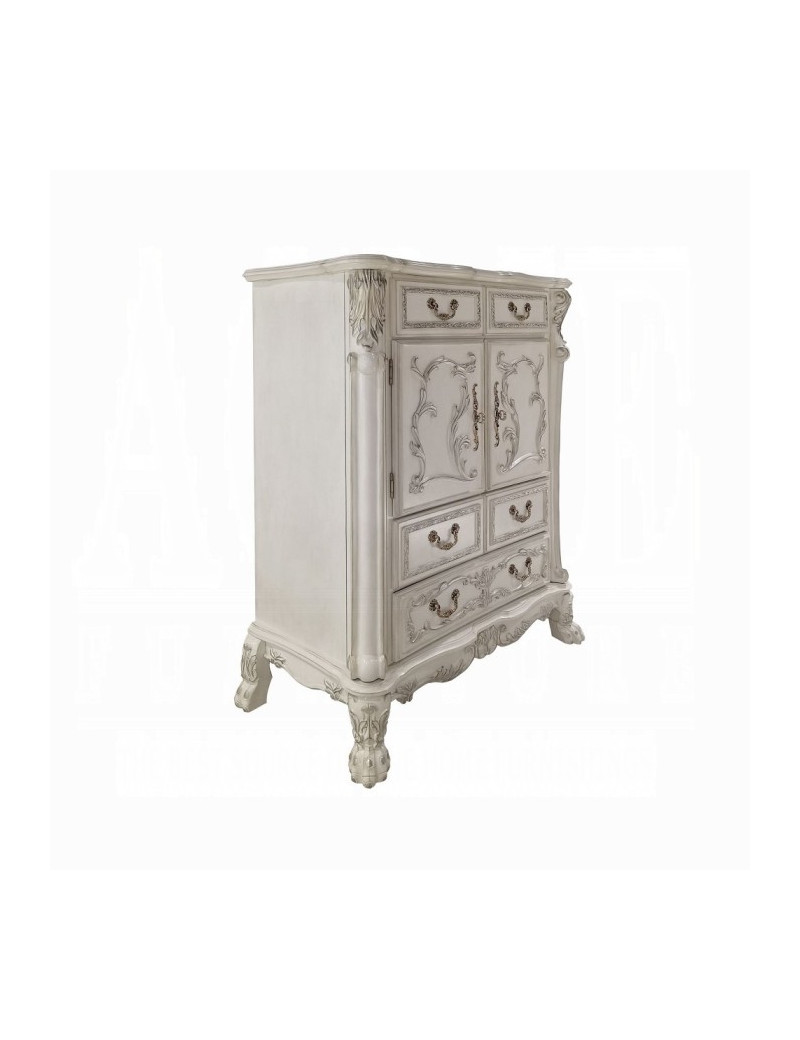 BD01682Q Queen Bed Dresden Bone White Finish Collection By Acme Furniture