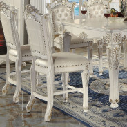 DN01515 7PC Vendome Antique Pearl Collection Counter Height Dining Table Set by Acme Furniture