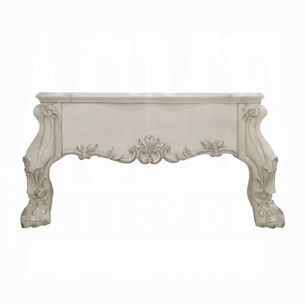 LV01686 Dresden coffee table with a bone-white finish By Acme Furniture