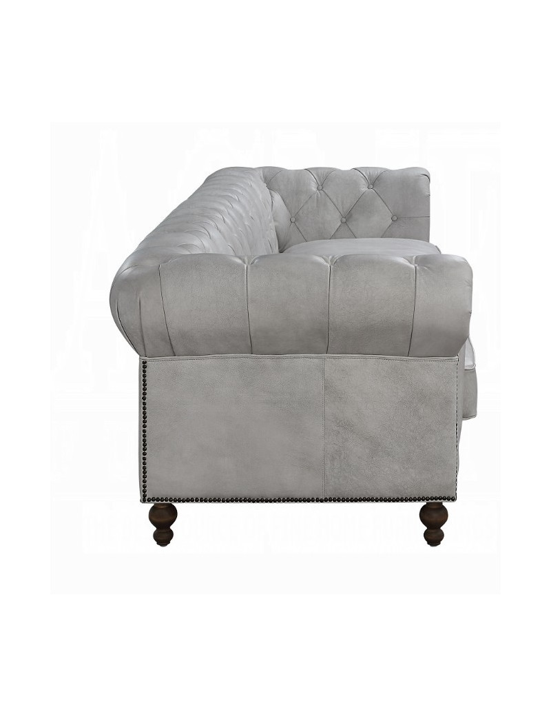 LV02404 luxurious top-grain leather Sofa Vintage White Ofer Collection by Acme Furniture