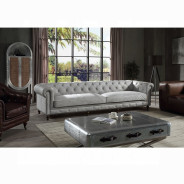 LV02404 luxurious top-grain leather Sofa Vintage White Ofer Collection by Acme Furniture