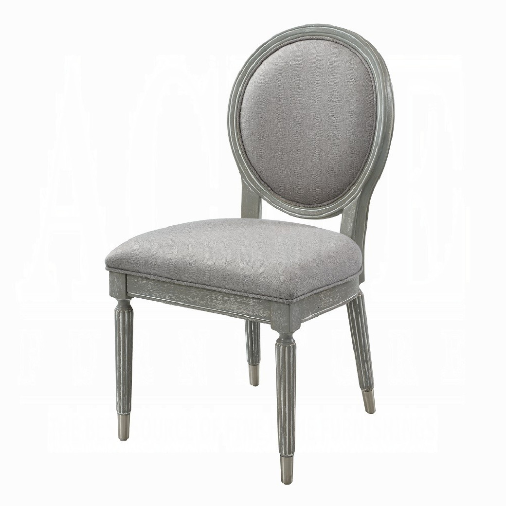 DN02124 7PC Dining Set  Weathered Gray Oak Finish Adalynn Collection by Acme Furniture