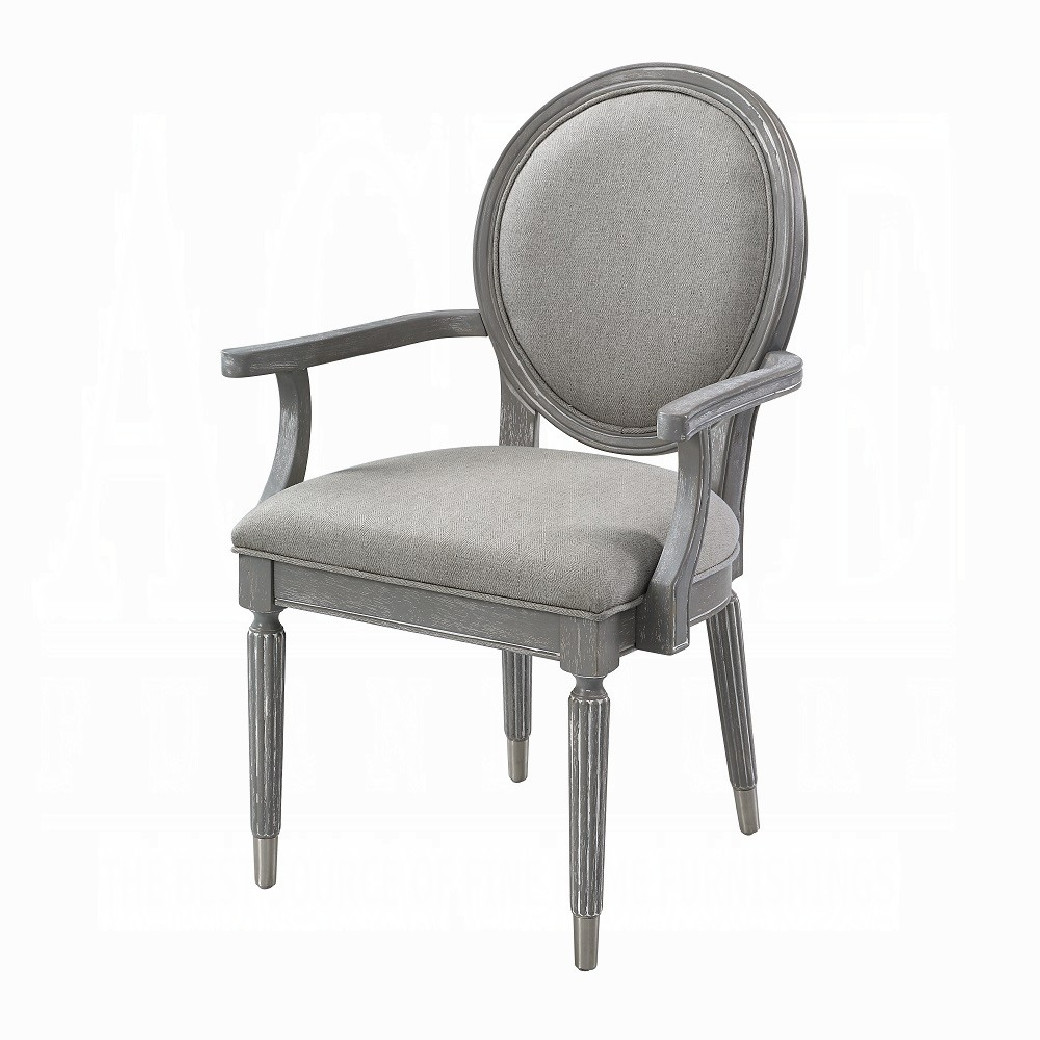 DN02124 7PC Dining Set  Weathered Gray Oak Finish Adalynn Collection by Acme Furniture
