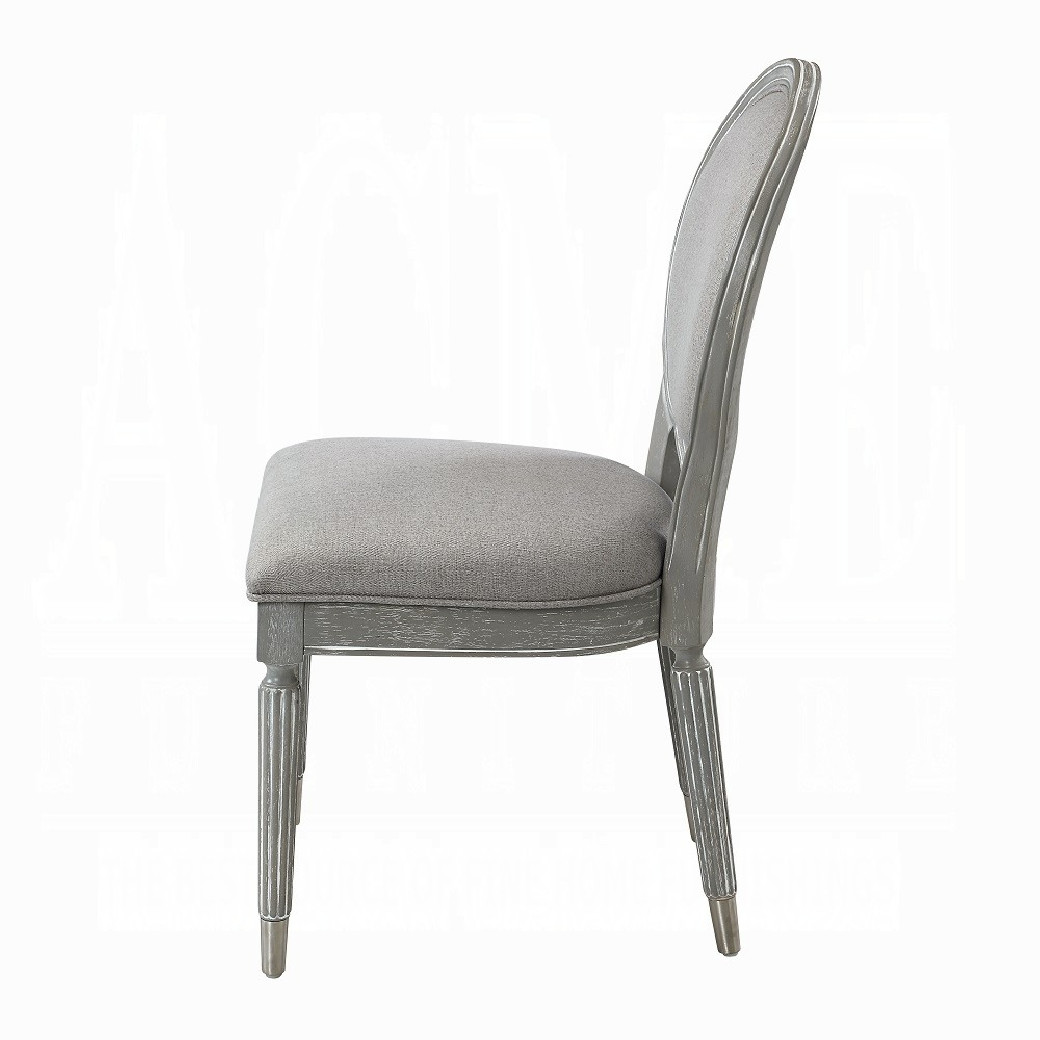 DN02124 7PC Dining Set  Weathered Gray Oak Finish Adalynn Collection by Acme Furniture