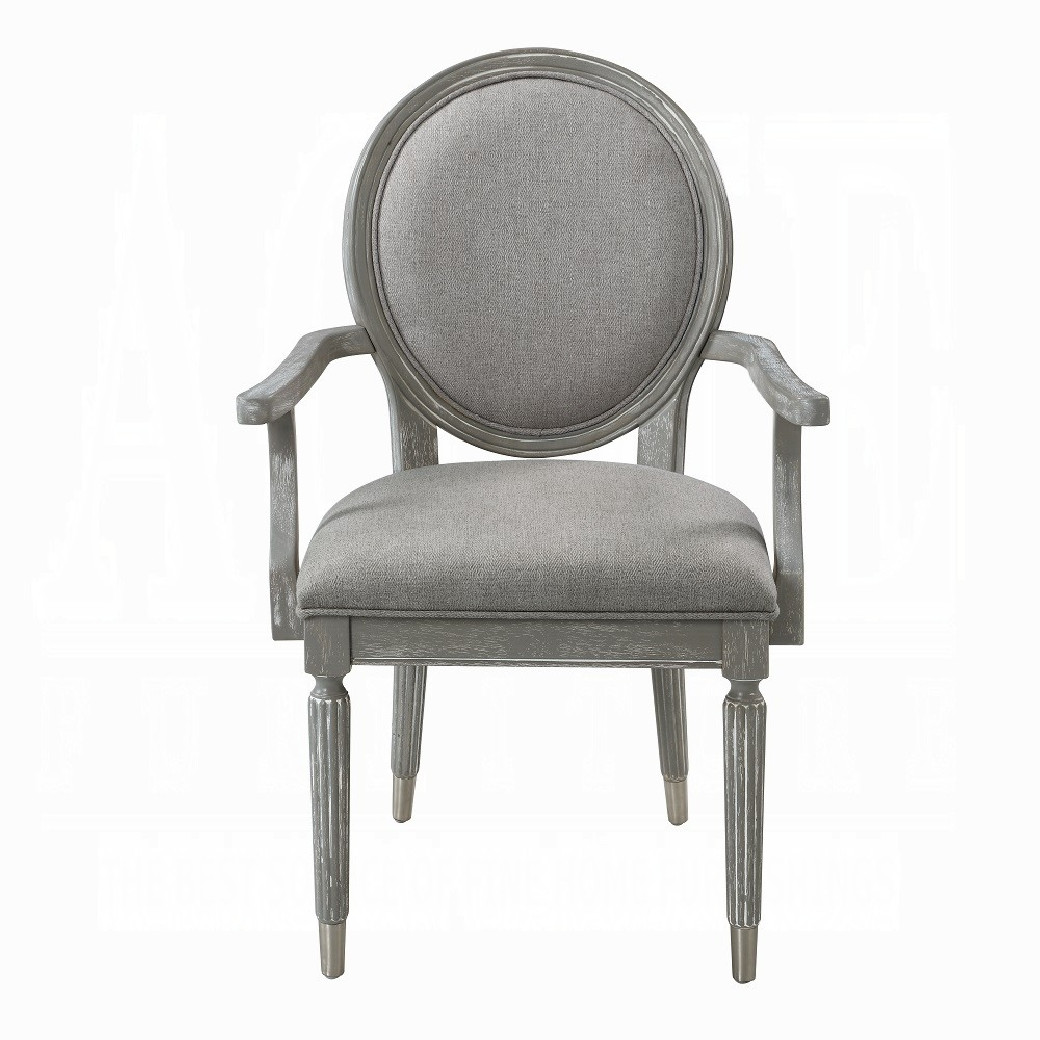 DN02124 7PC Dining Set  Weathered Gray Oak Finish Adalynn Collection by Acme Furniture