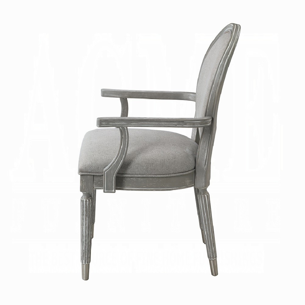 DN02124 7PC Dining Set  Weathered Gray Oak Finish Adalynn Collection by Acme Furniture