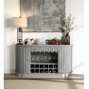 DN02124 7PC Dining Set  Weathered Gray Oak Finish Adalynn Collection by Acme Furniture