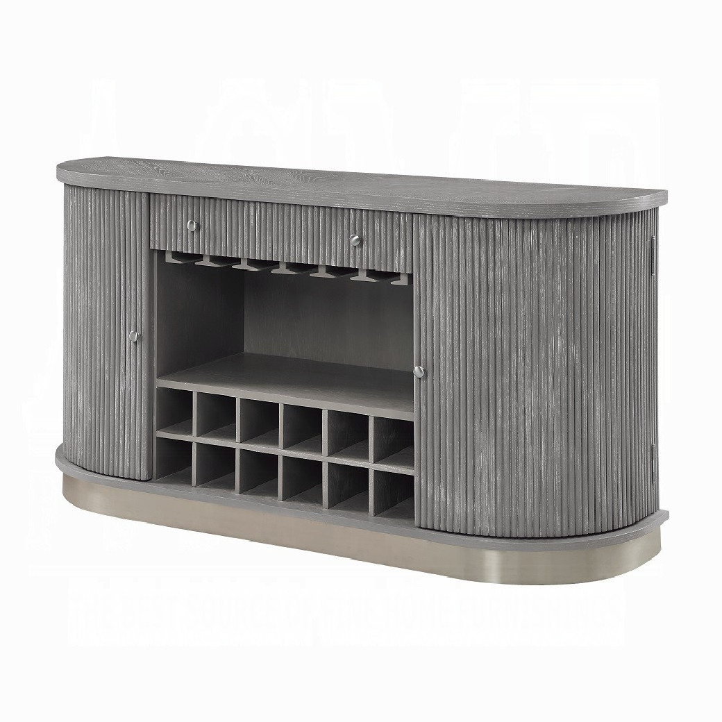 DN02124 7PC Dining Set  Weathered Gray Oak Finish Adalynn Collection by Acme Furniture