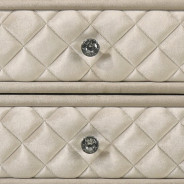 BD02335Q Queen Bed w/Led Upholstered in beige velvet Lucienne Collection By Acme Furniture