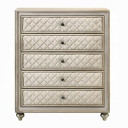 BD02335Q Queen Bed w/Led Upholstered in beige velvet Lucienne Collection By Acme Furniture