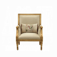 50835 Fabric/ Antique Gold Finish Living Room Daesha Upholstery by Acme Furniture Collection