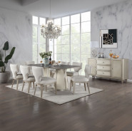 DN02011 7PC Dining Set with stone table top Kasa collection by Acme Furniture