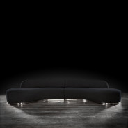 Luca Sectional in Black stunning design By Roberto Grassie. 01-641BL