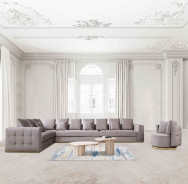 Mino Ash Gray Sectional stunning design By Roberto Grassie. 01-MINO-ASH-SEC