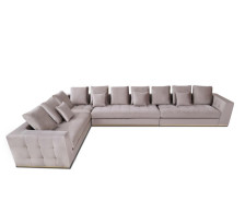 Mino Ash Gray Sectional stunning design By Roberto Grassie. 01-MINO-ASH-SEC