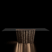 Glacier Luxury Dining Table | Rose Gold By Roberto Grassie 04-227RGSS