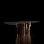 Glacier Luxury Dining Table | Rose Gold By Roberto Grassie 04-227RGSS