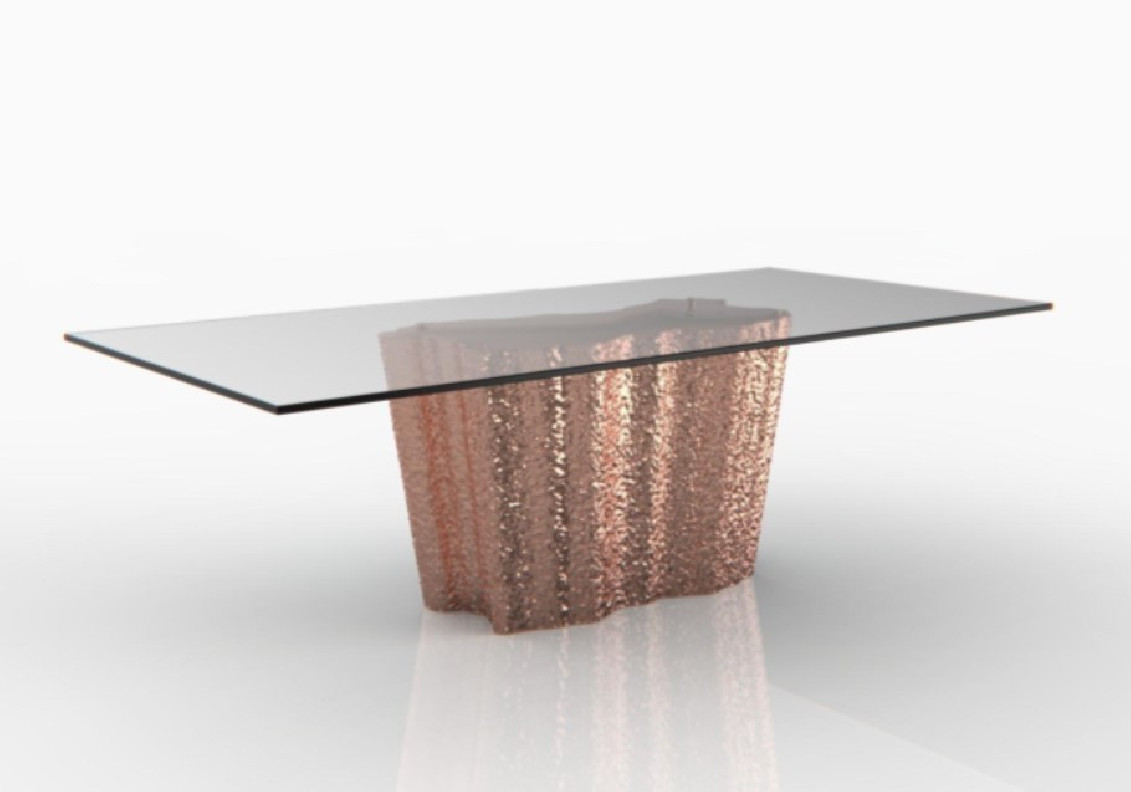 Glacier Luxury Dining Table | Rose Gold By Roberto Grassie 04-227RGSS