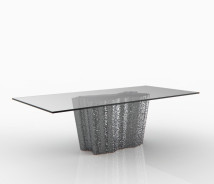 Glacier Luxury Dining Table | Silver By Roberto Grassie. 04-227SS