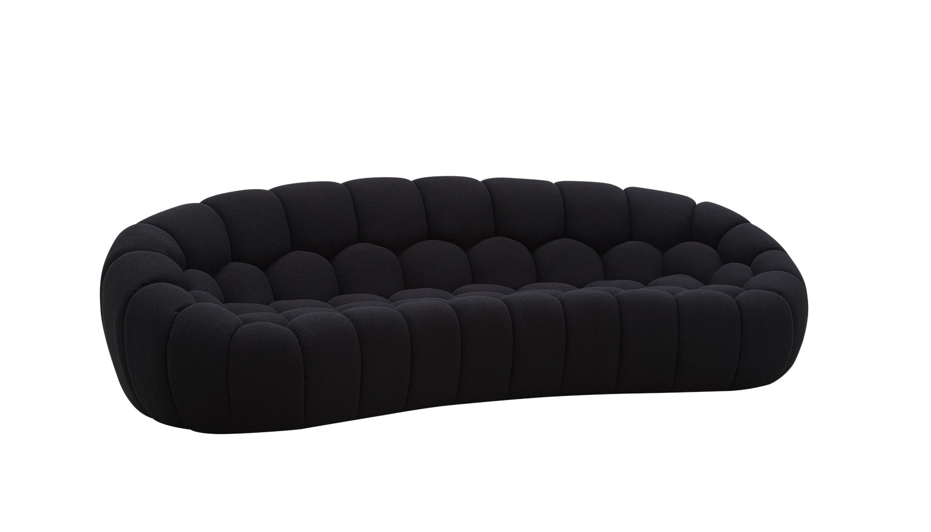 82162 Divani Casa Yolonda - Modern Curved Black Fabric Sofa Set by VIG Furniture