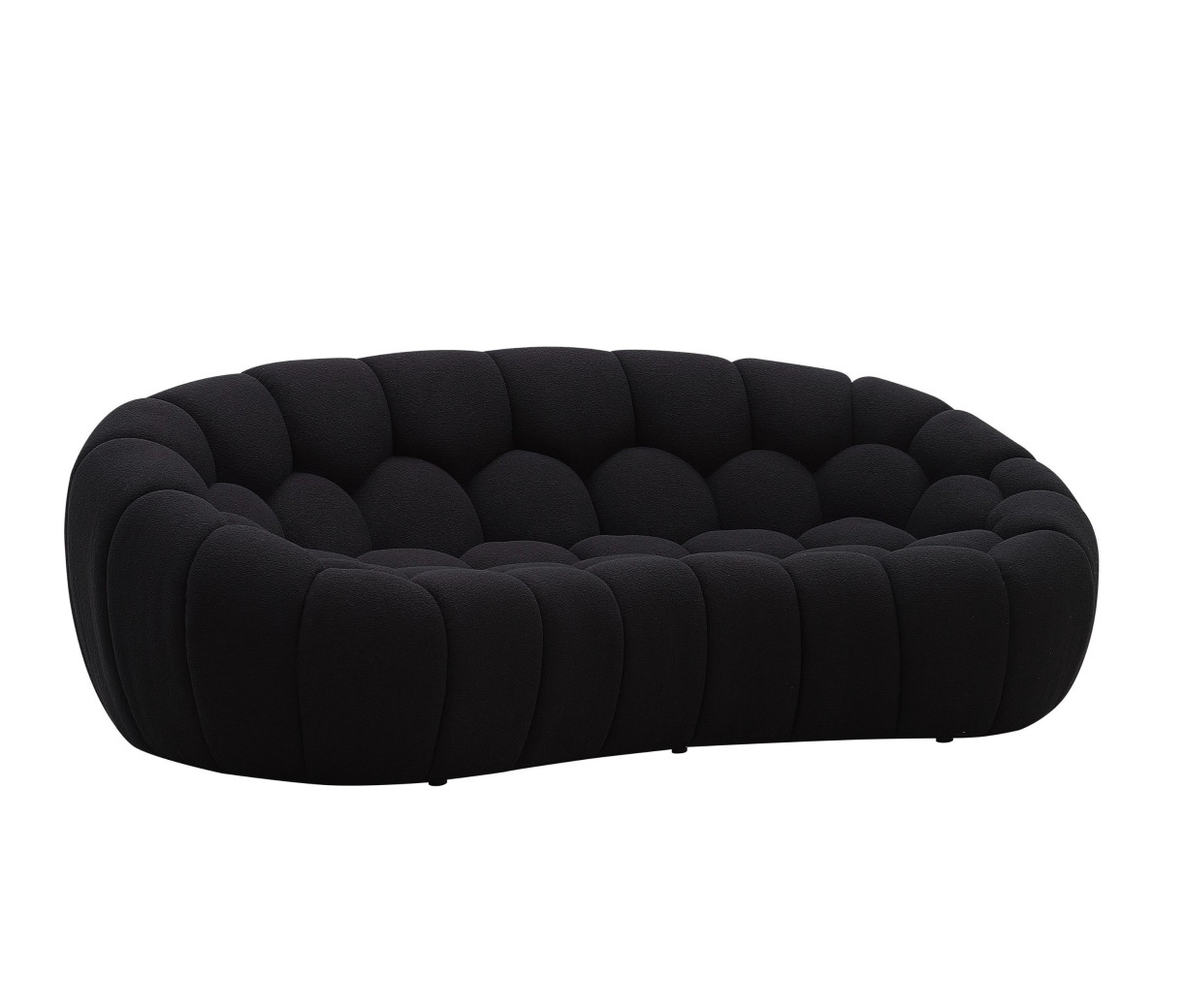 82162 Divani Casa Yolonda - Modern Curved Black Fabric Sofa Set by VIG Furniture
