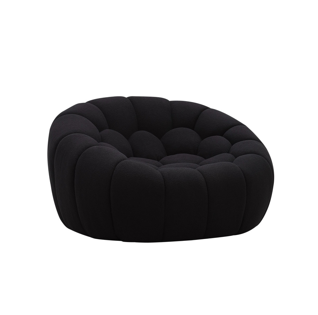 82162 Divani Casa Yolonda - Modern Curved Black Fabric Sofa Set by VIG Furniture