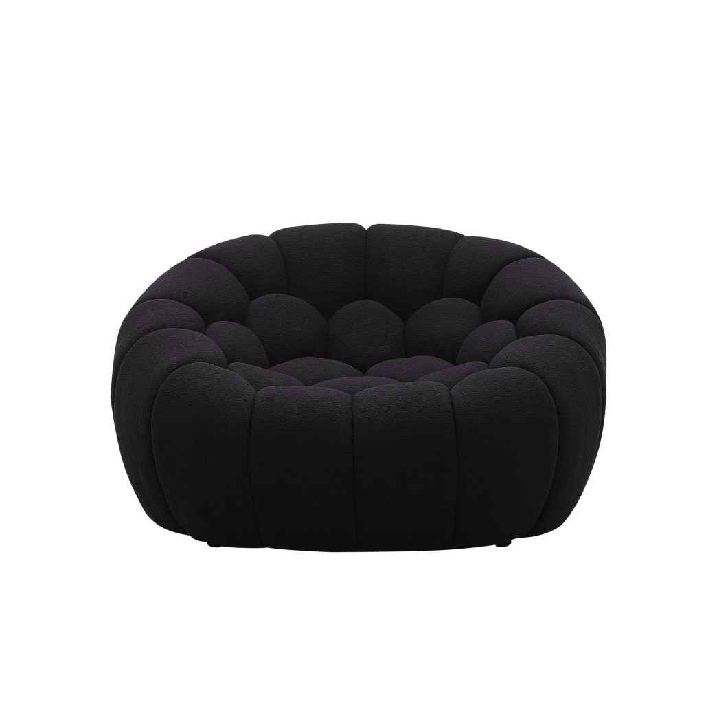 82162 Divani Casa Yolonda - Modern Curved Black Fabric Sofa Set by VIG Furniture
