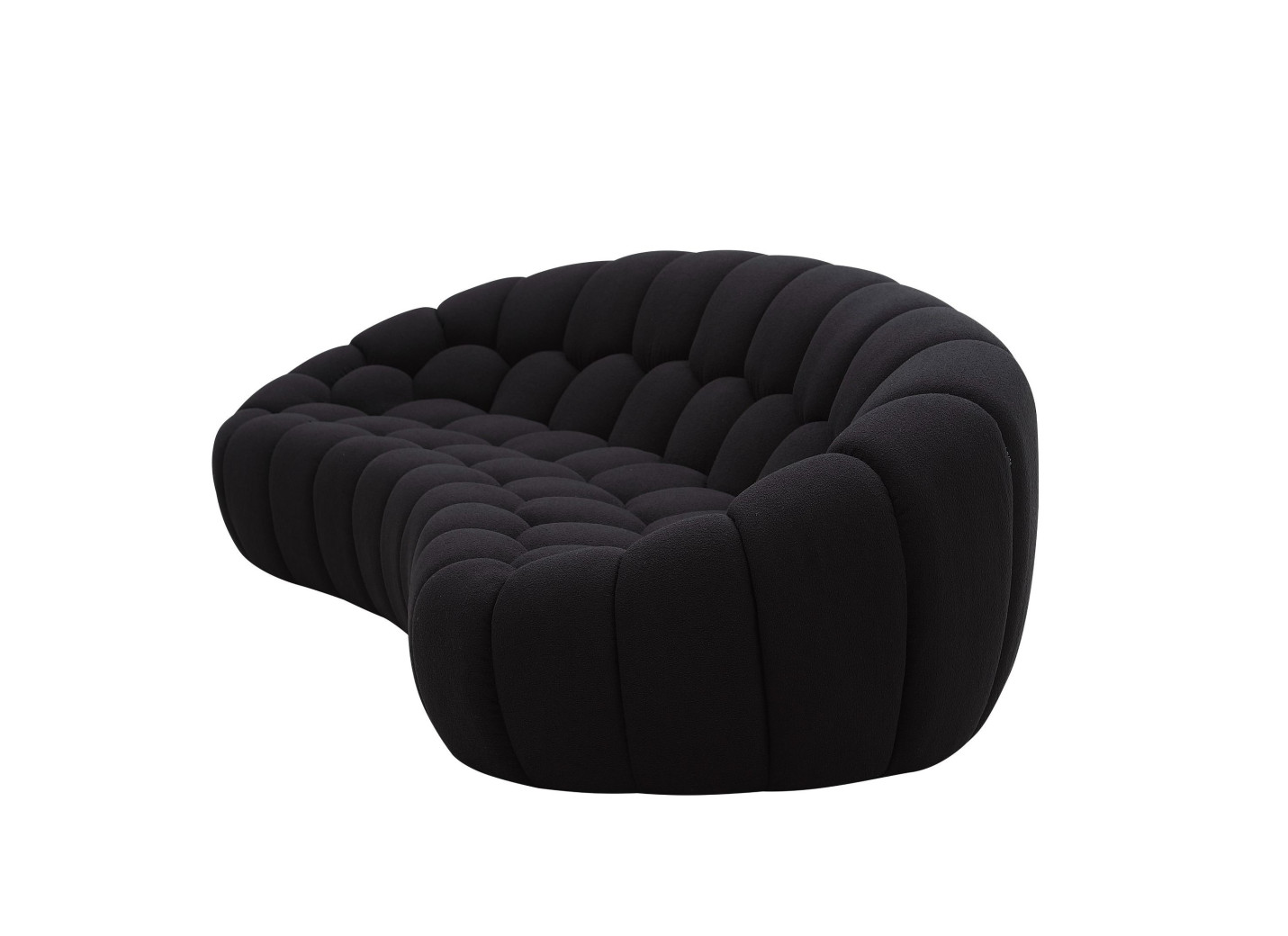 82162 Divani Casa Yolonda - Modern Curved Black Fabric Sofa Set by VIG Furniture