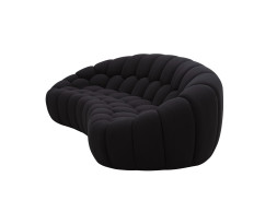 82162 Divani Casa Yolonda - Modern Curved Black Fabric Sofa Set by VIG Furniture
