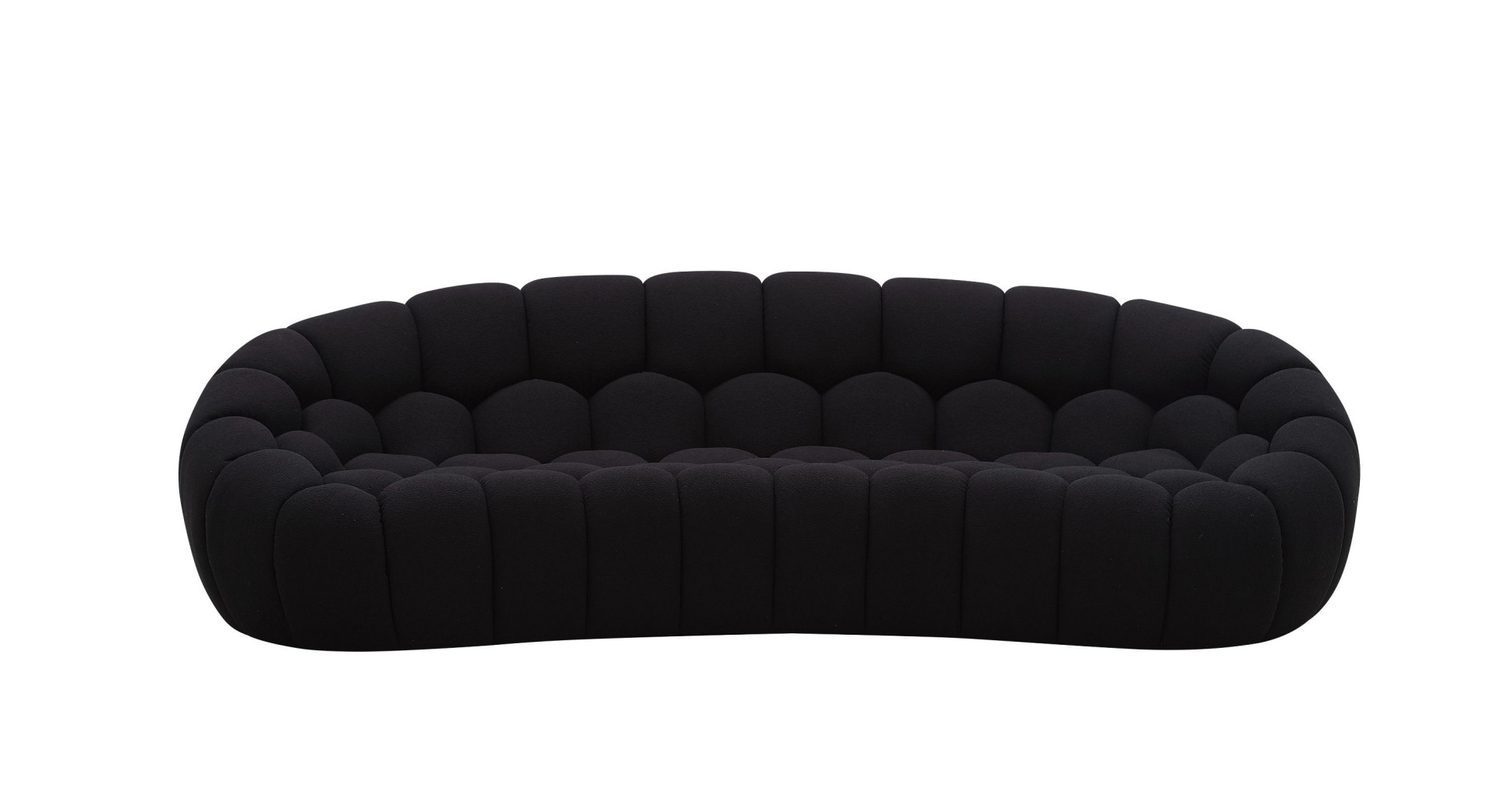 82162 Divani Casa Yolonda - Modern Curved Black Fabric Sofa Set by VIG Furniture