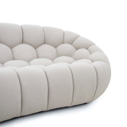 81303 Divani Casa Yolonda - Modern Curved Beige Fabric Sofa Set