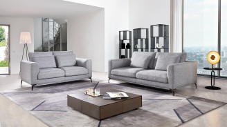80433 Divani Casa Beaman - Modern Grey Fabric Sofa Set by VIG Furniture