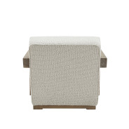 81811 Modrest Dalhart - Modern Beige Fabric + Grey Wash Wood Accent Chair By VIG Furniture