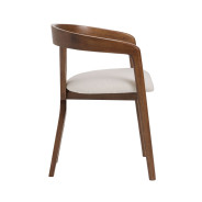 81819 Modrest Weiss - Mid-Century Modern Walnut Round Dining Table + 6 Chair Set By VIG Furniture